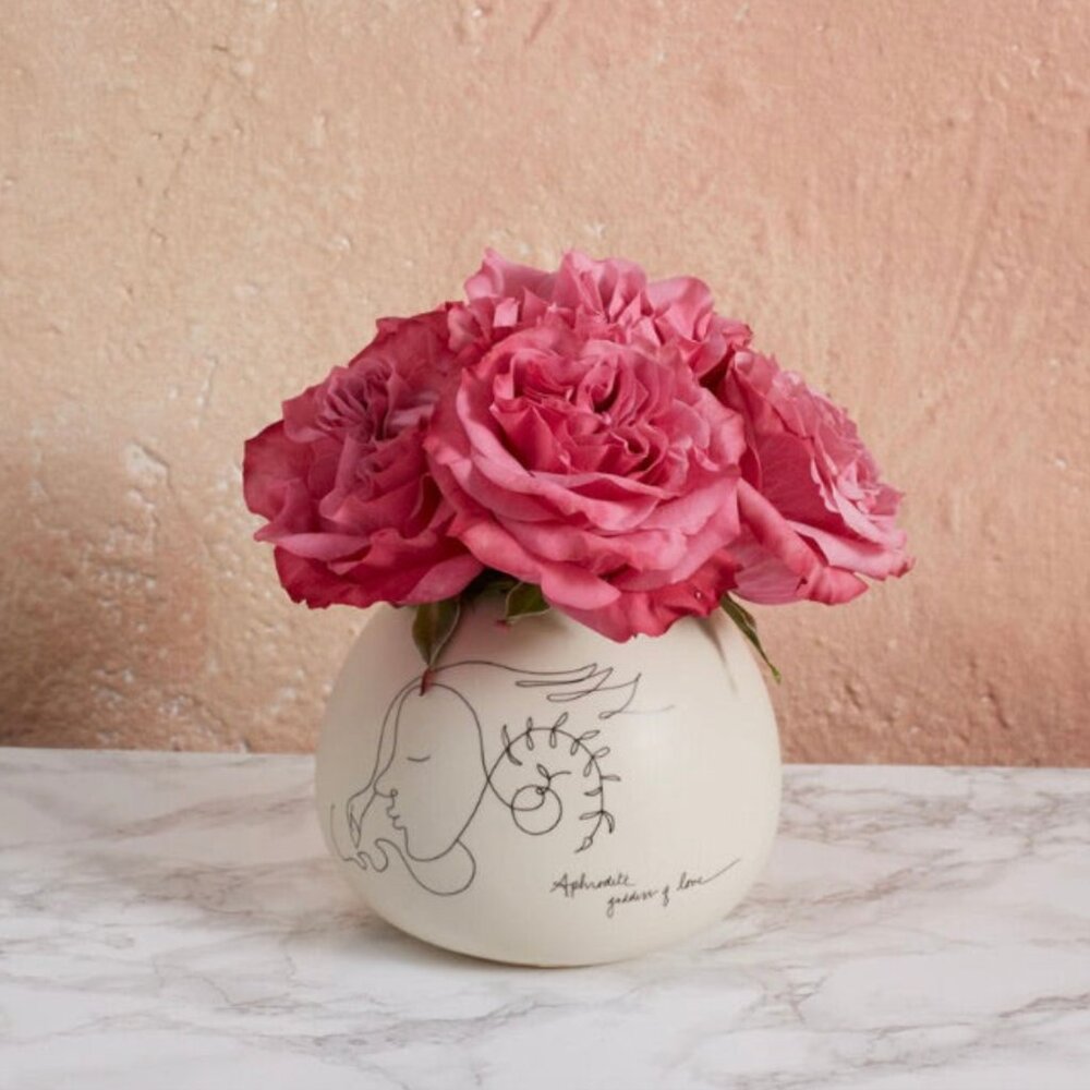 Hand-Painted Aphrodite Vase